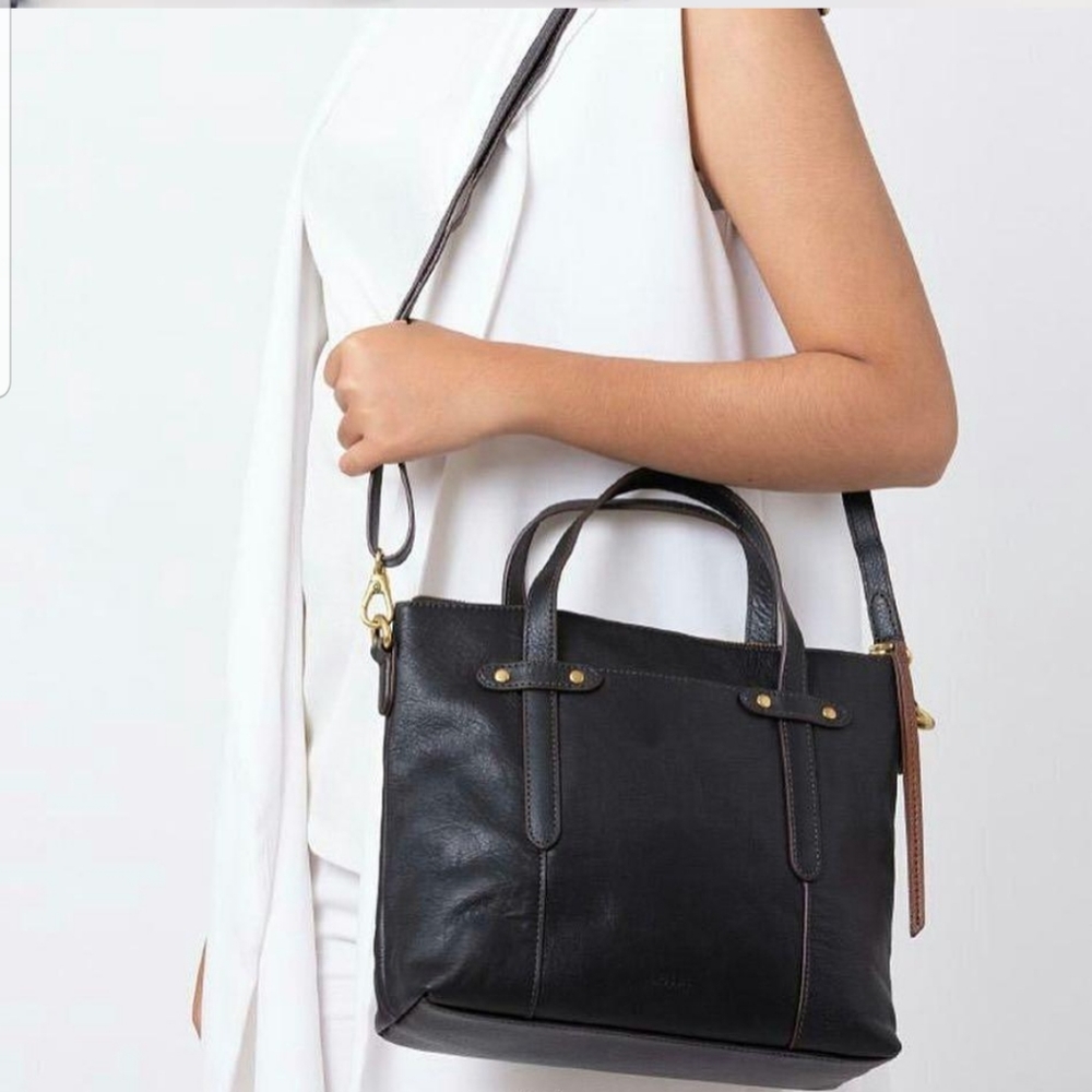 RARE FOSSIL Felicity Satchel Bag Genuine Leather Purse Excellent